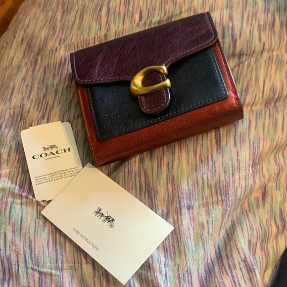 Coach Handbags - Coach Women's Purple, Black, and Brown Leather Wallet retired tabby 49